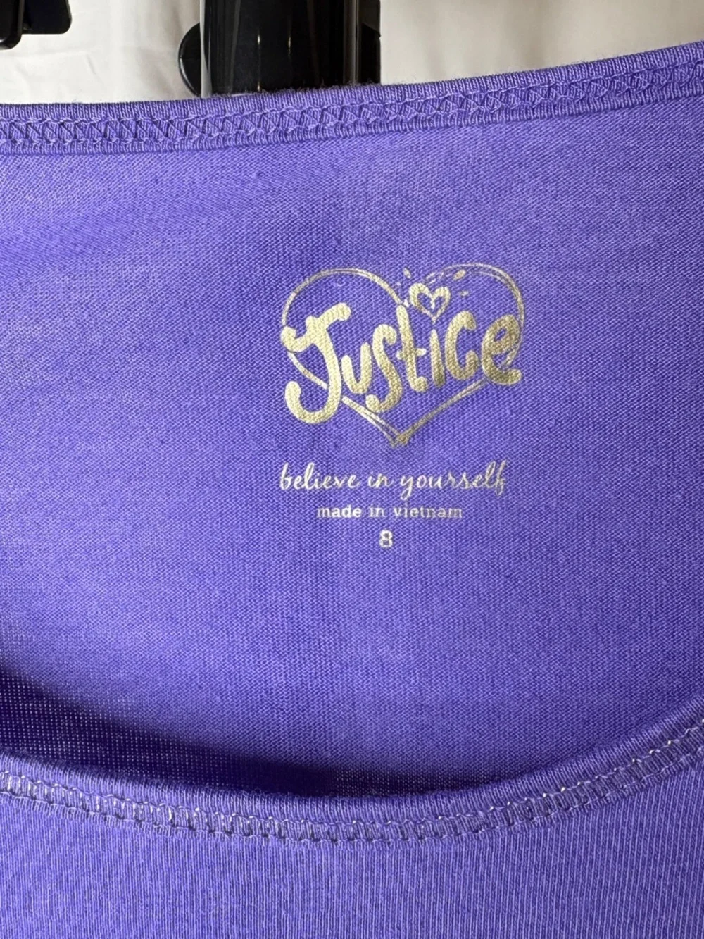 Justice Girls 8 Purple Long Sleeve Tiered Ruffle Lace Sequin Dressy Shirt Top